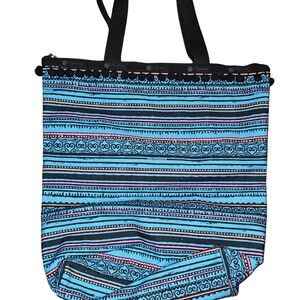 Blue Striped Tote Bag